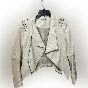 Style melody faux leather jacket